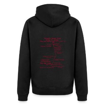 Route 0.4.0 Playa del Socorro - Pico del Teide - Unisex Premium Organic Zip Hoodie - black - Back - Nico (187cm)