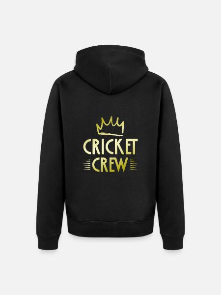 Cricket Crew - Unisex Premium Bio Zip Hoodie - Schwarz