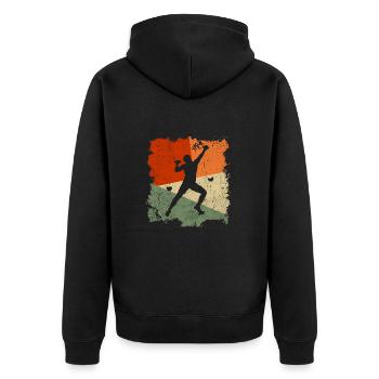 Alpinistes Escalade Grimpeurs Bloc - Veste à capuche bio Premium Unisexe - noir - Dos - Nico (187cm)