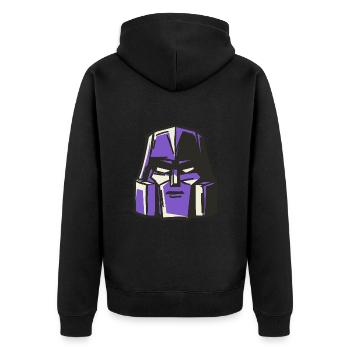 Transformers Megatron Head Costume - Unisex Premium Organic Zip Hoodie - black - Back - Nico (187cm)