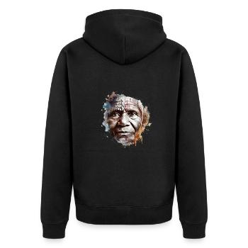 Aborigines, the indigenous people of Australia - Unisex Premium Organic Zip Hoodie - black - Back - Nico (187cm)