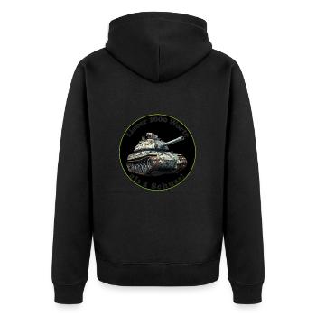 Diplomatie zum Beenden vom Krieg - Unisex Premium Bio Zip Hoodie - Schwarz - Hinten - Nico (187cm)