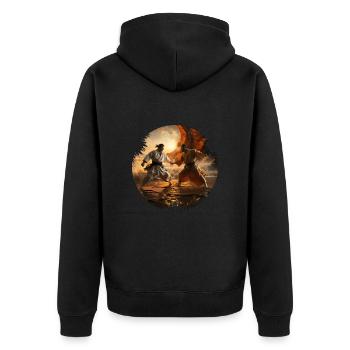 Les combattants de karaté sont en bonne forme physique - Veste à capuche bio Premium Unisexe - noir - Dos - Nico (187cm)