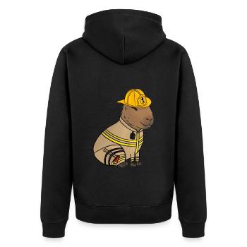 Service d’incendie de Capybara - Veste à capuche bio Premium Unisexe - noir - Dos - Nico (187cm)