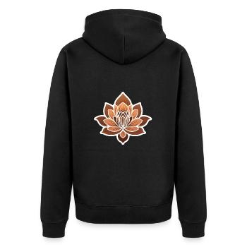 Lotus - Veste à capuche bio Premium Unisexe - noir - Dos - Nico (187cm)