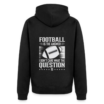 football américain - Veste à capuche bio Premium Unisexe - noir - Dos - Nico (187cm)