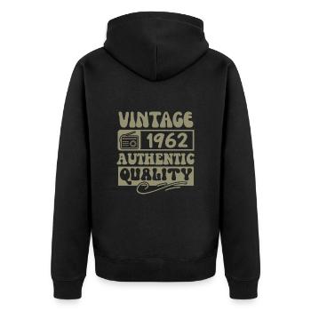 Authentic 1962 Millésime 1962 - Vintage 1962 Rétro - Veste à capuche bio Premium Unisexe - noir - Dos - Nico (187cm)