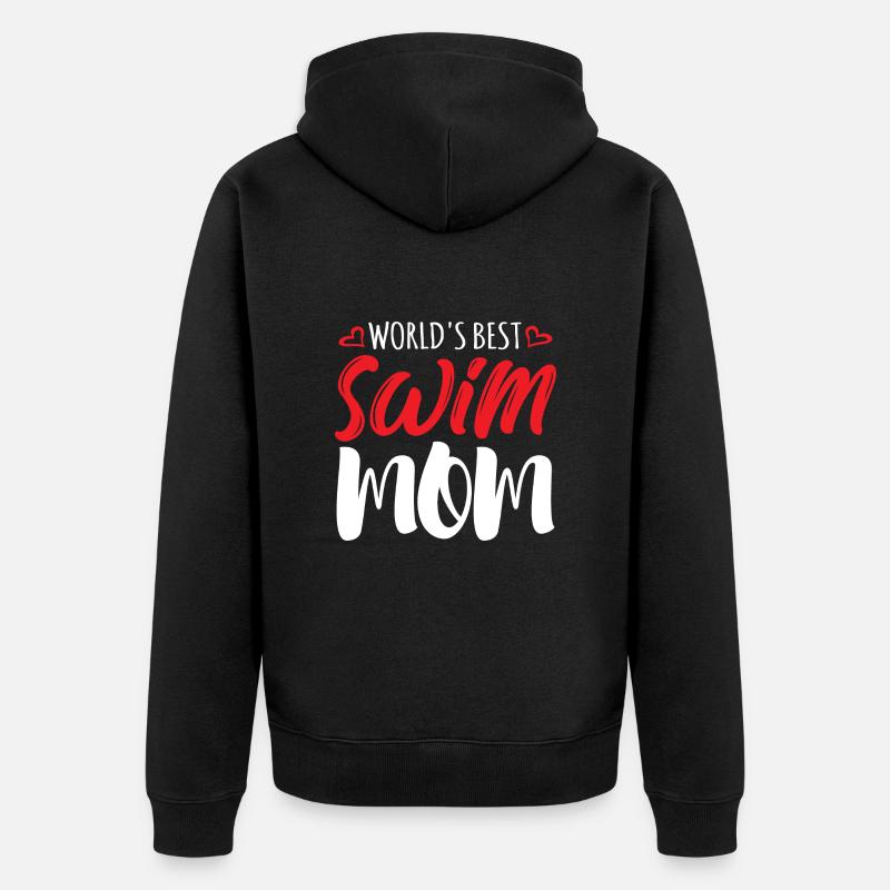 Meilleure maman nageuse du monde - Veste à capuche bio Premium Unisexe - noir