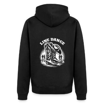 Line Dancing Country Dance - Line Dance Tanzen - Unisex Premium Organic Zip Hoodie - black - Back - Nico (187cm)