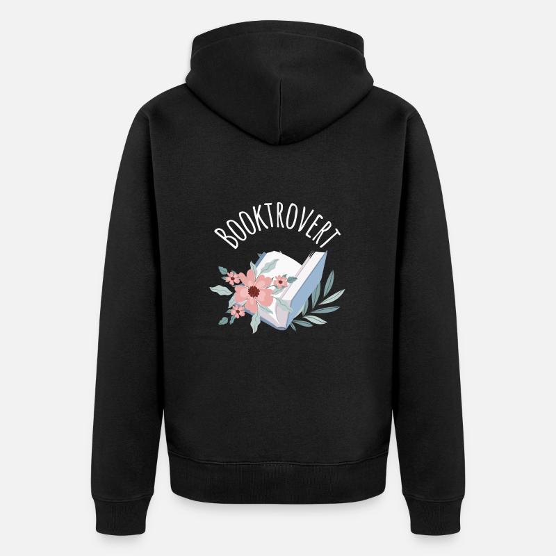 Bücher - Unisex Premium Bio Zip Hoodie - Schwarz