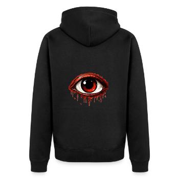 Oeil d’Halloween 2 - Veste à capuche bio Premium Unisexe - noir - Dos - Nico (187cm)
