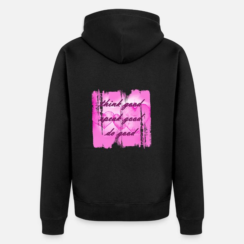 Pensez bien 2 - Veste à capuche bio Premium Unisexe - noir