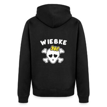 Pirate Wiebke Design pour les filles et les femmes - Veste à capuche bio Premium Unisexe - noir - Dos - Nico (187cm)
