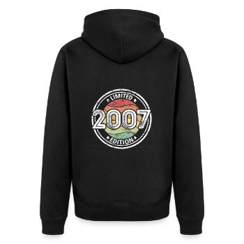 Volume 2007 limited Edition 16th birthday - Unisex Premium Organic Zip Hoodie - black - Back - Nico (187cm)