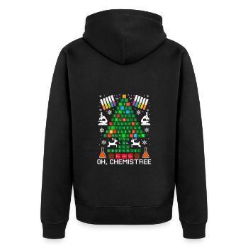 Oh Chemistree Science Arbre de Noël Chimie - Veste à capuche bio Premium Unisexe - noir - Dos - Nico (187cm)