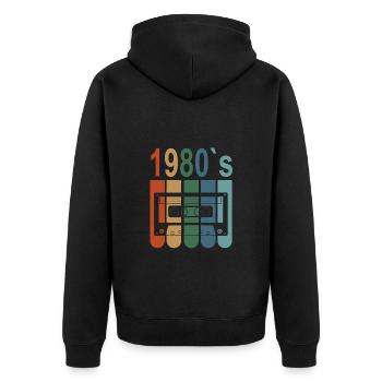 Best Of 1980 42. Geburtstag 42 Jahre Geburtstag - Unisex Premium Bio Zip Hoodie - Schwarz - Hinten - Nico (187cm)