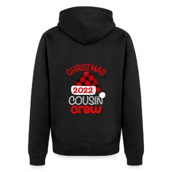 Équipage du cousin de Noël - Veste à capuche bio Premium Unisexe - noir - Dos - Nico (187cm)
