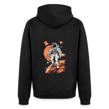 Astronaute cool dans l’espace - Veste à capuche bio Premium Unisexe - noir - Dos - Nico (187cm)