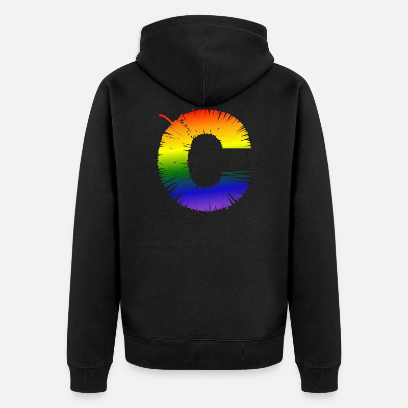 Rainobow C - Unisex Premium Bio Zip Hoodie - Schwarz