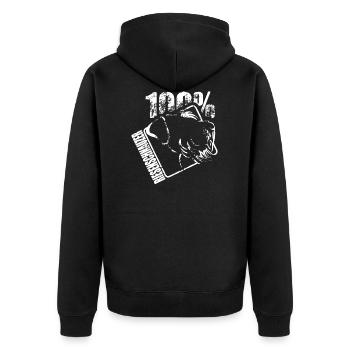 géant 100 - Veste à capuche bio Premium Unisexe - noir - Dos - Nico (187cm)
