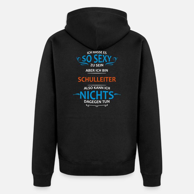 Schulleiter Beruf - Unisex Premium Bio Zip Hoodie - Schwarz