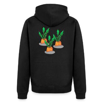 Carottes Carottes Carottes Rüebli Racines Riebli - Veste à capuche bio Premium Unisexe - noir - Dos - Nico (187cm)