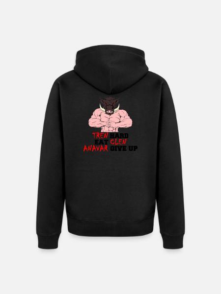 tren schwer - Unisex Premium Bio Zip Hoodie - Schwarz