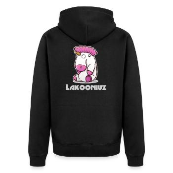 Amour de la licorne - Veste à capuche bio Premium Unisexe - noir - Dos - Nico (187cm)
