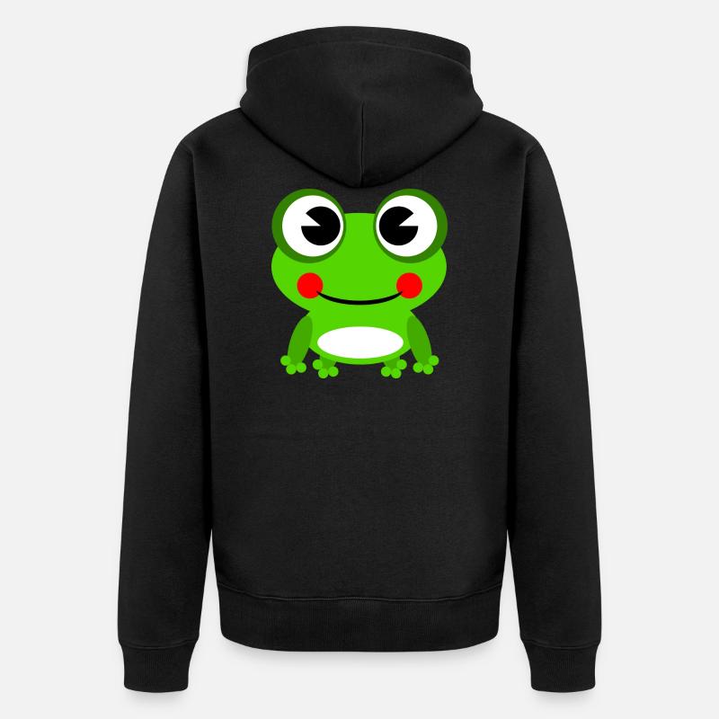 grenouille - Veste à capuche bio Premium Unisexe - noir