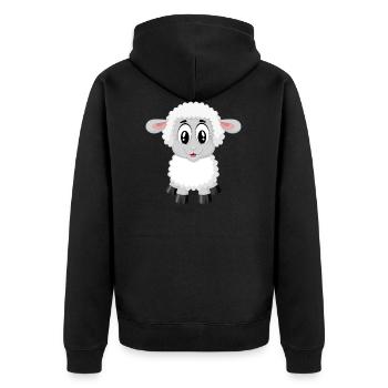 mouton - Veste à capuche bio Premium Unisexe - noir - Dos - Nico (187cm)