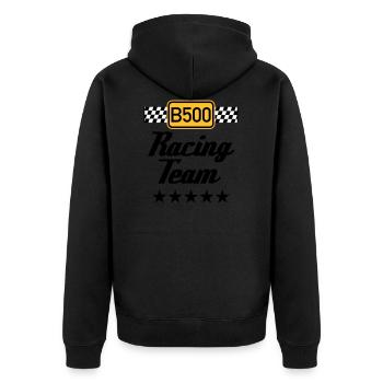 B500 Racing Team - Unisex Premium Organic Zip Hoodie - black - Back - Nico (187cm)