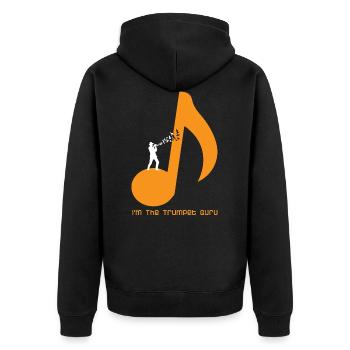 Trumpet musician - Unisex Premium Organic Zip Hoodie - black - Back - Nico (187cm)