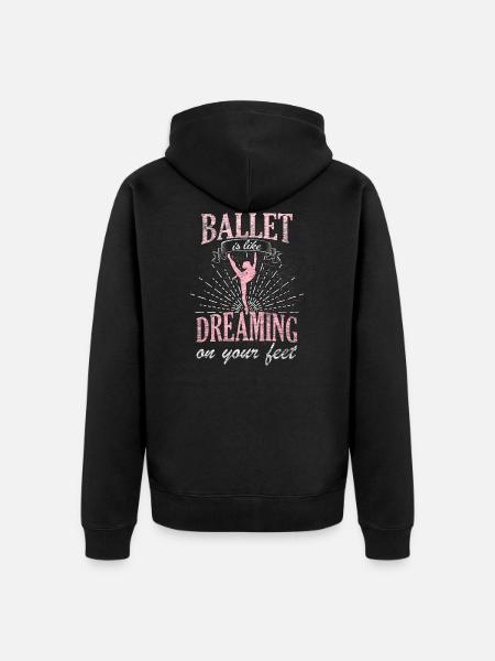 Rêve de ballet - Veste à capuche bio Premium Unisexe - noir