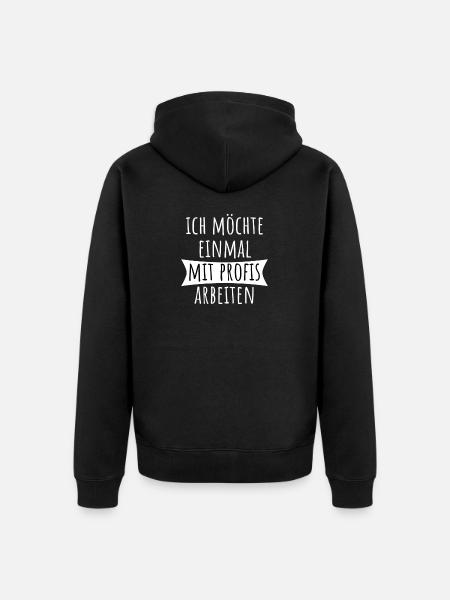 travail profession dit drôle - Veste à capuche bio Premium Unisexe - noir
