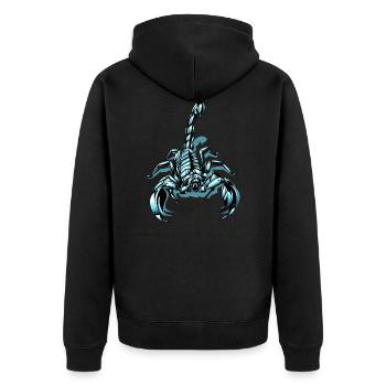 IDÉE CADEAU SCORPIO METAL - Veste à capuche bio Premium Unisexe - noir - Dos - Nico (187cm)