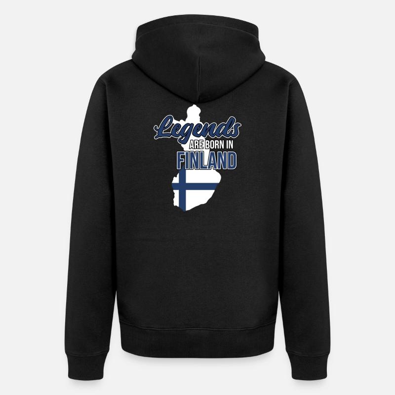 Finlande - Veste à capuche bio Premium Unisexe - noir