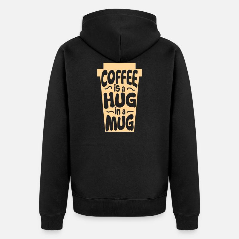 Café - Veste à capuche bio Premium Unisexe - noir