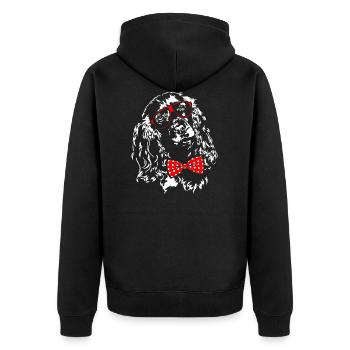 COCKER SPANIEL cadeau de chiens wilsigns garçon mignon - Veste à capuche bio Premium Unisexe - noir - Dos - Nico (187cm)