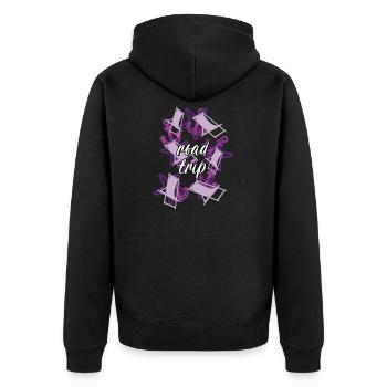 Voyage - Veste à capuche bio Premium Unisexe - noir - Dos - Nico (187cm)