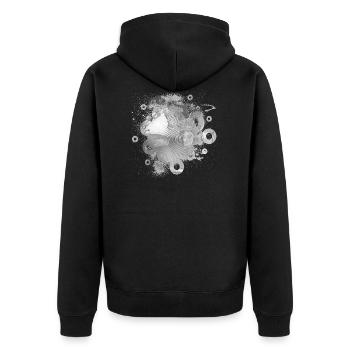 Résumé 7 - Veste à capuche bio Premium Unisexe - noir - Dos - Nico (187cm)