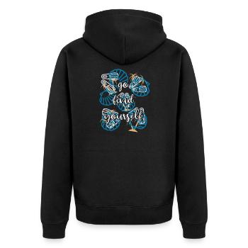 Voyage - Veste à capuche bio Premium Unisexe - noir - Dos - Nico (187cm)