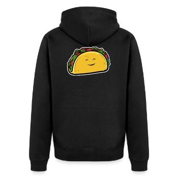 Taco de dessin animé - Veste à capuche bio Premium Unisexe - noir - Dos - Nico (187cm)