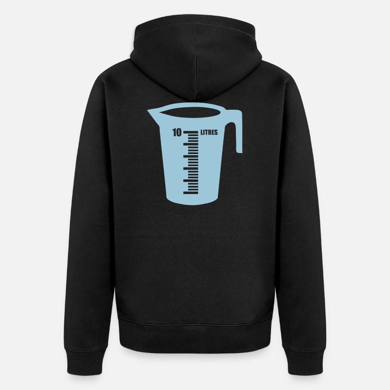 Braud liter recipient - Unisex Premium Bio Zip Hoodie - Schwarz