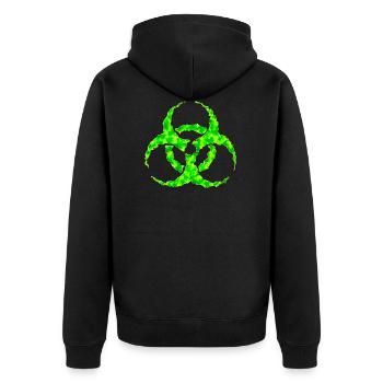 Toxic - Unisex Premium Bio Zip Hoodie - Schwarz - Hinten - Nico (187cm)