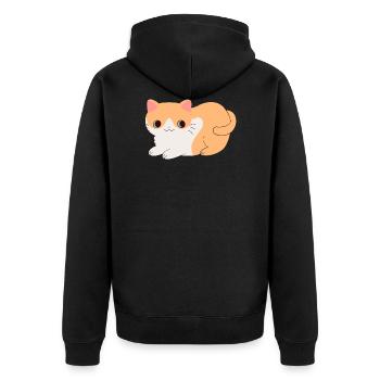 Chat mignon - Veste à capuche bio Premium Unisexe - noir - Dos - Nico (187cm)