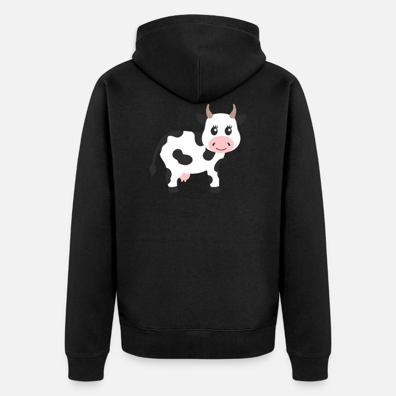 vache - Veste à capuche bio Premium Unisexe - noir