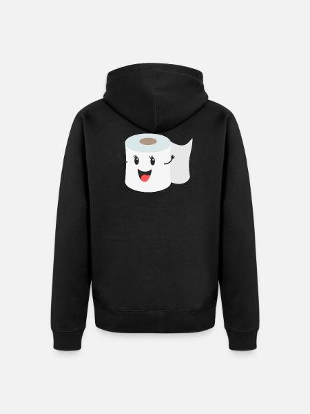 Toilet paper - Unisex Premium Organic Zip Hoodie - black