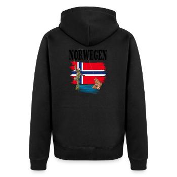 NORVÈGE - Veste à capuche bio Premium Unisexe - noir - Dos - Nico (187cm)