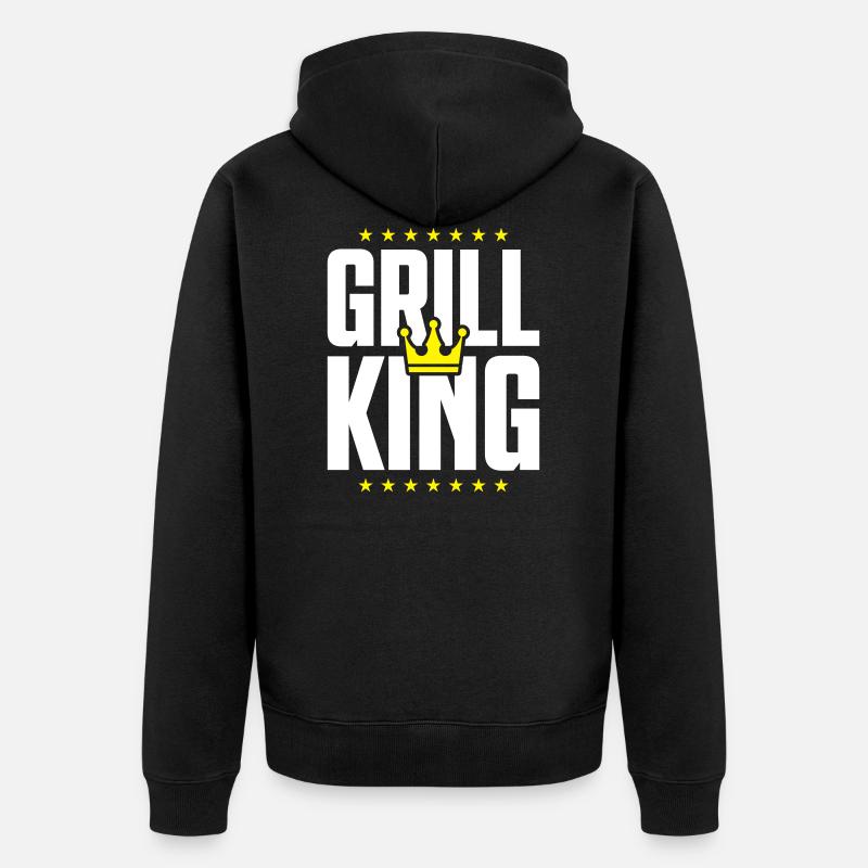 grill king - Veste à capuche bio Premium Unisexe - noir