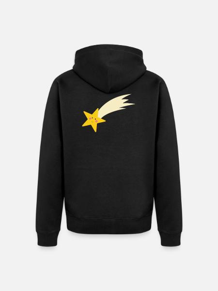 Sternschnuppe - Unisex Premium Bio Zip Hoodie - Schwarz